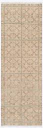 Rice Dusty Sage Fringed Jute Carpet