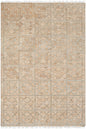 Rice Dusty Sage Fringed Jute Carpet