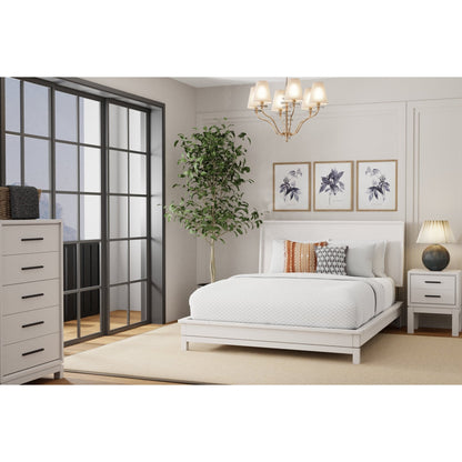 Nova Platform Bed - Chalk White