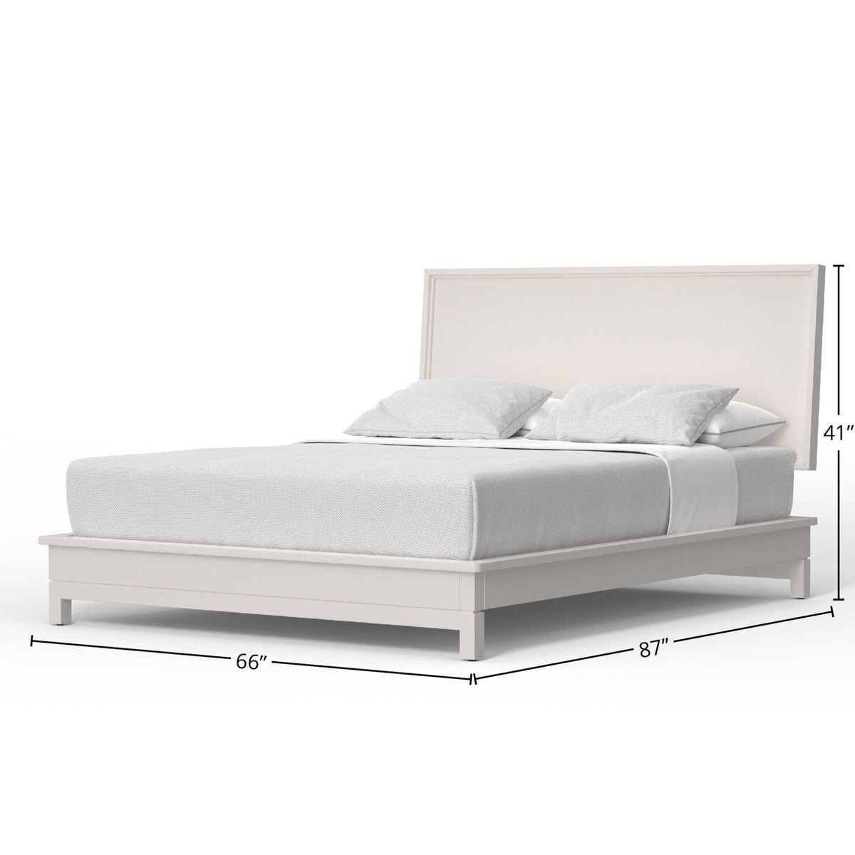 Nova Platform Bed - Chalk White