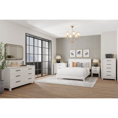Nova Platform Bed - Chalk White