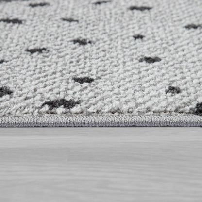 Nursery Rug For Kids Llama, Mountains in Grey Blue Cream