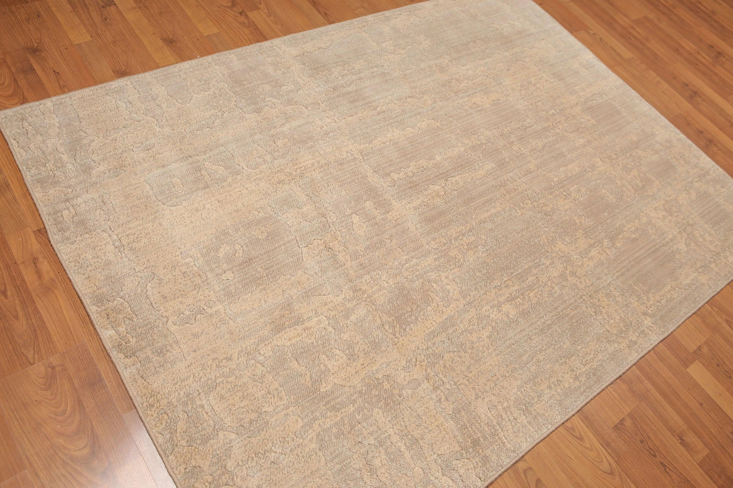 5' x 7' Handmade Modern 100% Wool Area rug Tan