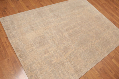 5' x 7' Handmade Modern 100% Wool Area rug Tan