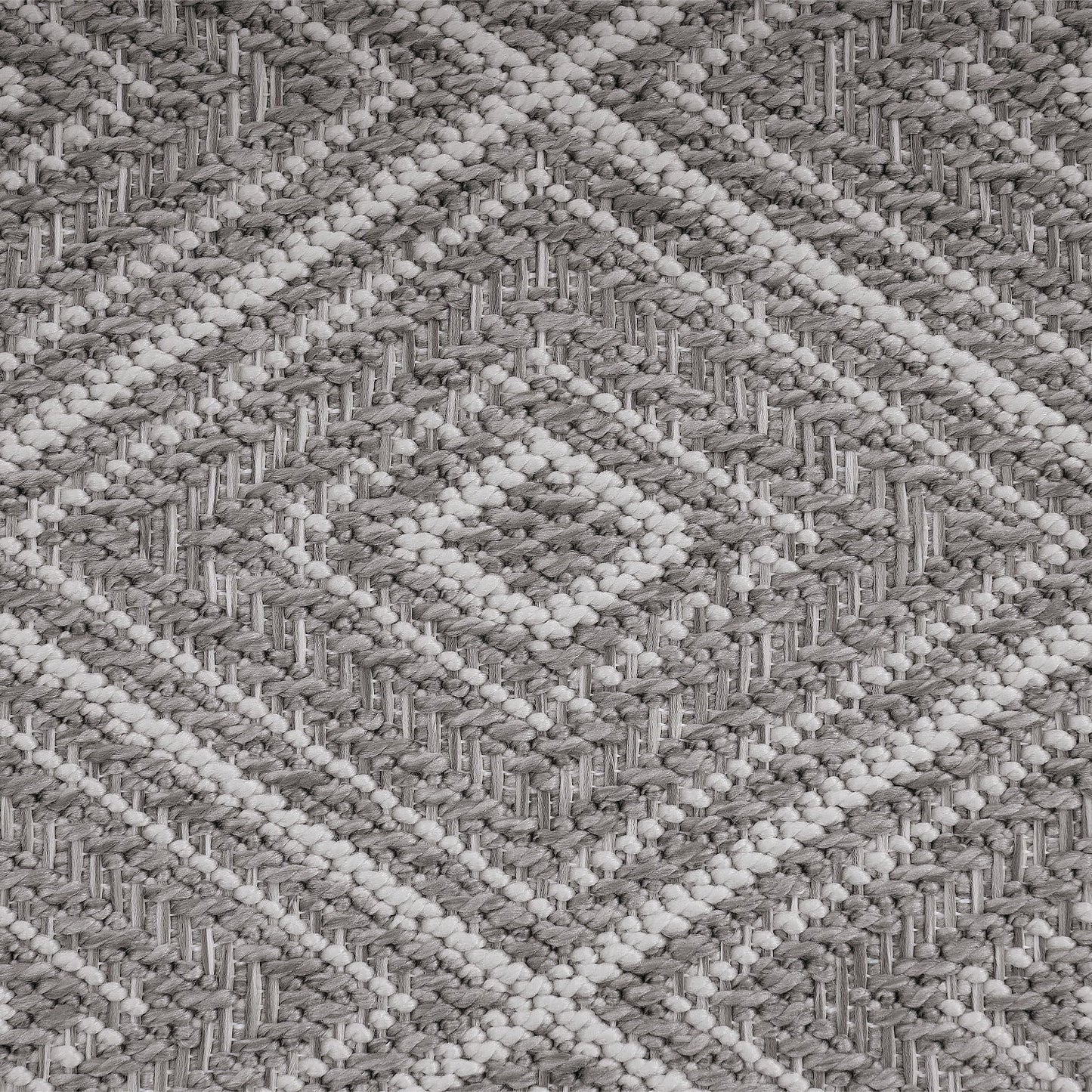 Outdoor Rug Vermont Stain-Resistant with Boho Pattern in Grey