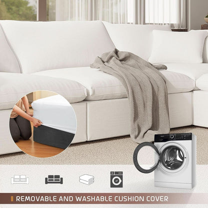 Oversize Modular Sectional Sofa with Chaise and Cushions
