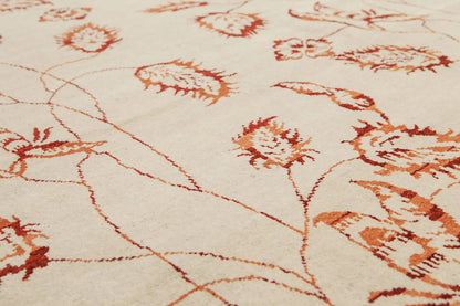 8' x 10' Hand Knotted Vegetable Dyes Oriental Area rug Beige
