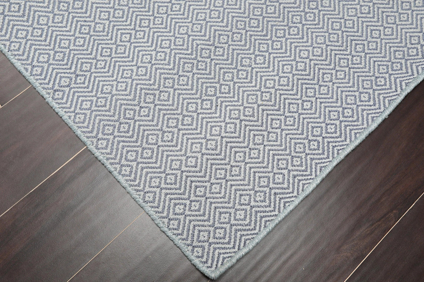 Multi Size Tone on Tone Blue Hand Tufted Wool Modern & Contemporary Oriental Area Rug