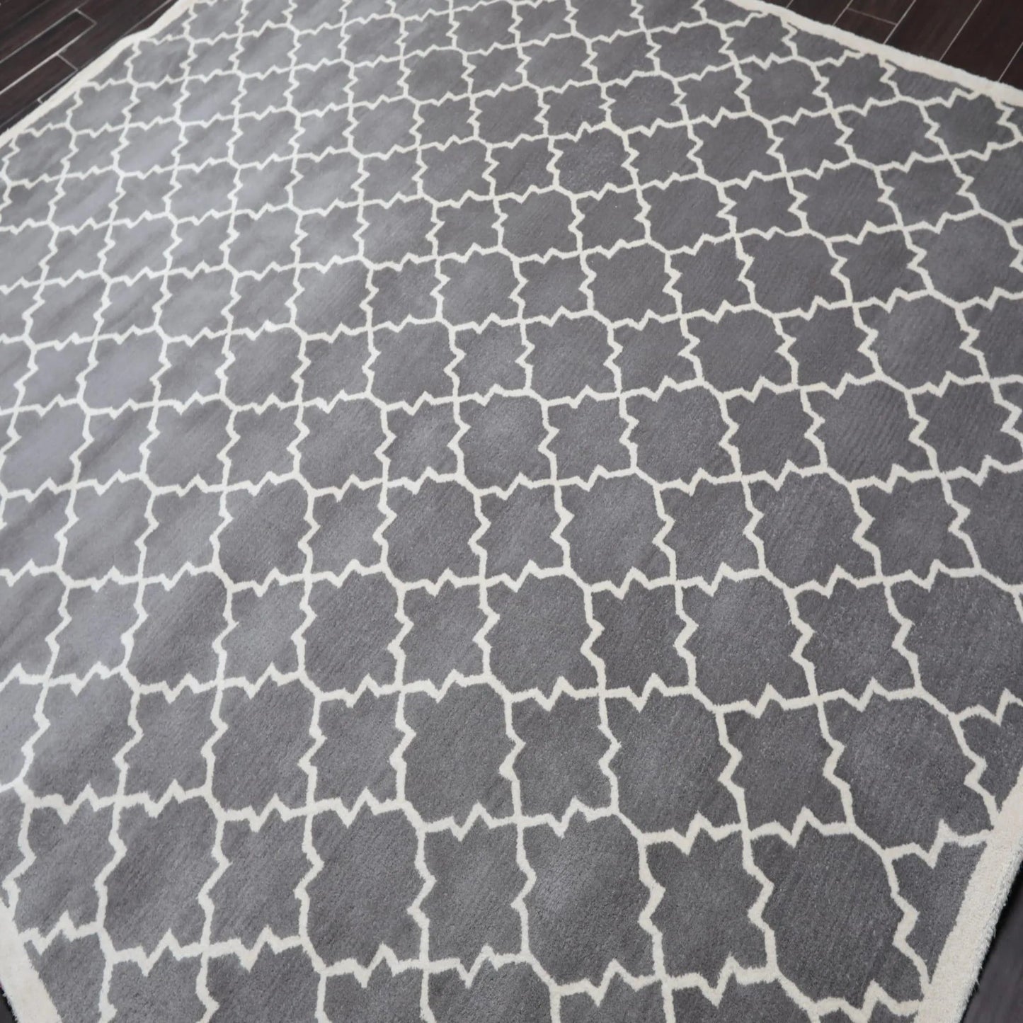 8' x 10' Handmade 100% Wool Designer Contemporary Oriental Area rug Gray