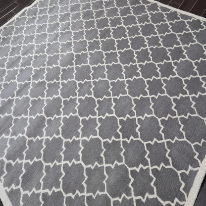 8' x 10' Handmade 100% Wool Designer Contemporary Oriental Area rug Gray
