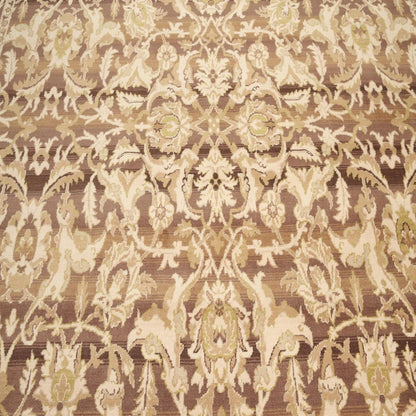 Hand Knotted Wool Traditional Oriental Area Rug Full Pile Beige 9' x 12'