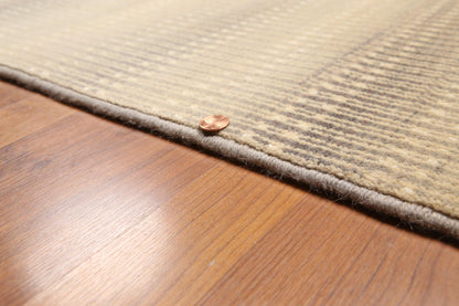 8'2" x 12' Hand Knotted Chic Design Wool Silk Full Pile Oriental Area Rug Beige