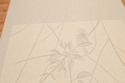 5'3" x 7'4" Contemporary Flat Pile Belgian 100% Wool Area Rug Beige