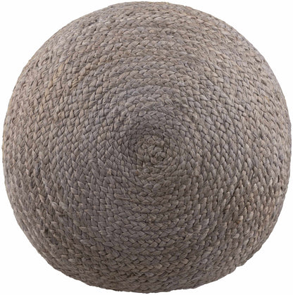 Rockaway Gray Knitted Jute Pouf