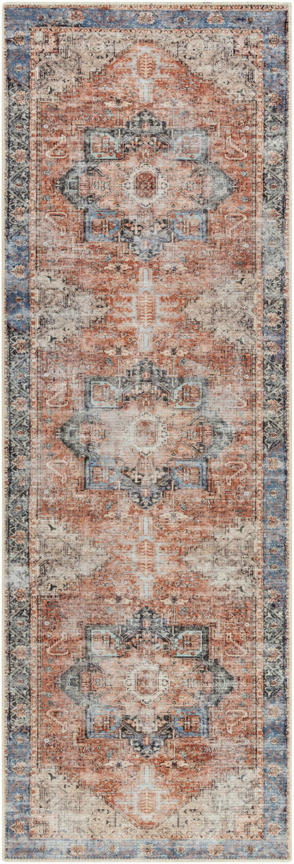 Rosman Distressed Washable Rug Area Rug
