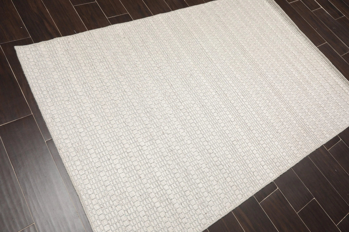 Multi Size Off White, Gray Hand Woven 100% Wool Flatweave Traditional Oriental Area Rug