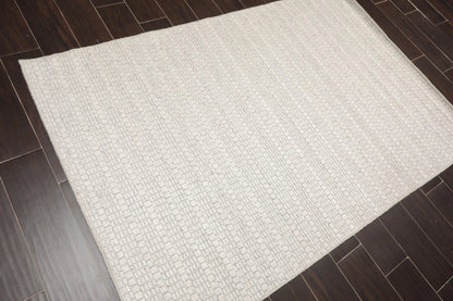 Multi Size Off White, Gray Hand Woven 100% Wool Flatweave Traditional Oriental Area Rug
