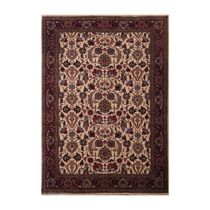 6'1" x 8'7" Hand Knotted 250 KPSI Superfine Wool Oriental Area rug Beige