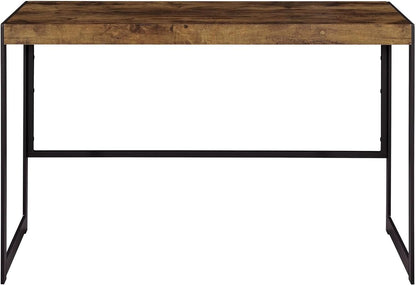 Rustic Nutmeg Writing Desk with Farmhouse Style Design