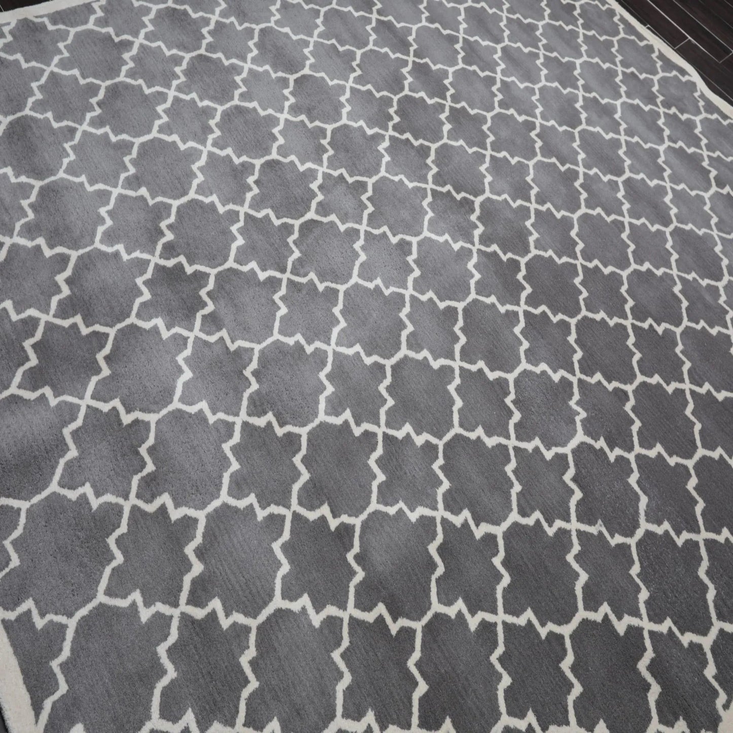 8' x 10' Handmade 100% Wool Designer Contemporary Oriental Area rug Gray
