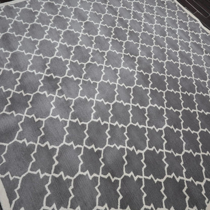 8' x 10' Handmade 100% Wool Designer Contemporary Oriental Area rug Gray