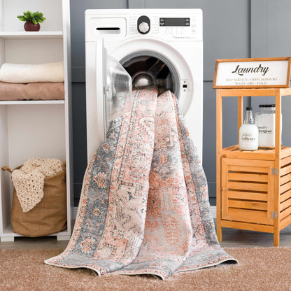 Rosman Distressed Washable Rug Area Rug
