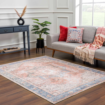 Rosman Distressed Washable Rug Area Rug