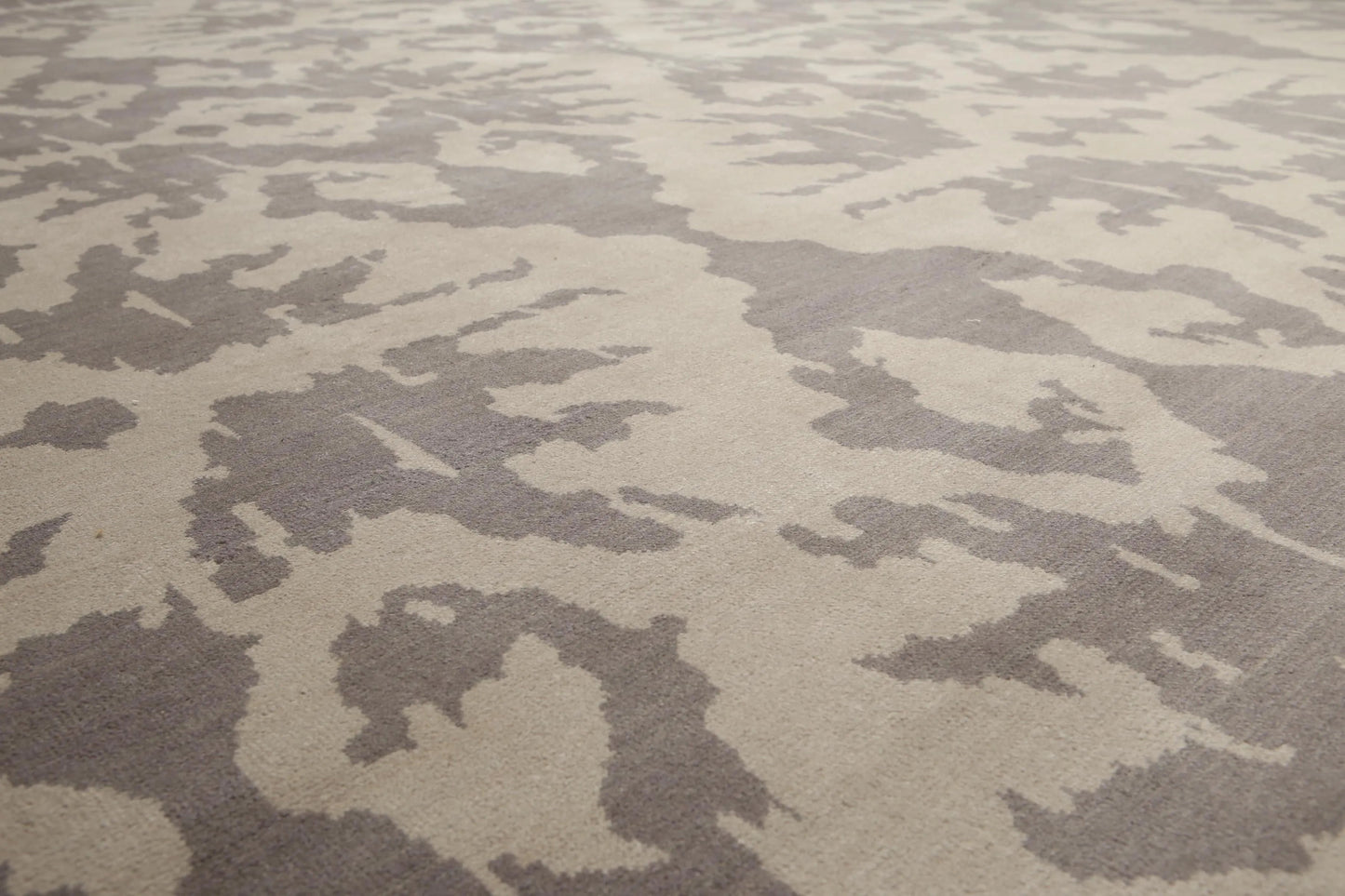 9' x 12' Hand knotted 100% Wool Modern Area Rug full pile 9x12 Gray