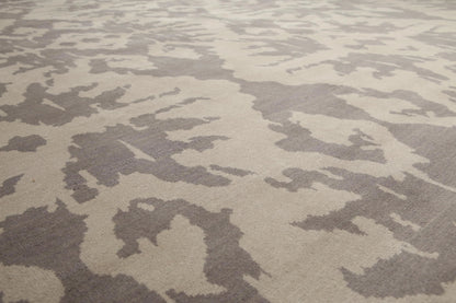 9' x 12' Hand knotted 100% Wool Modern Area Rug full pile 9x12 Gray