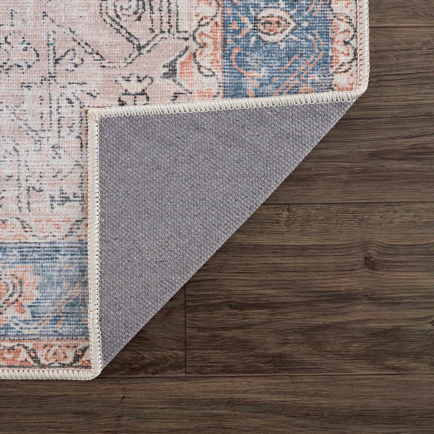 Rosman Distressed Washable Rug Area Rug