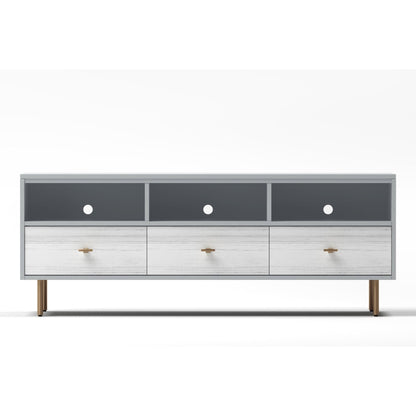 Saige TV Console, Weathered White