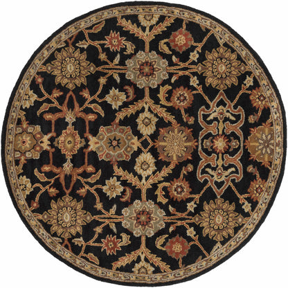 Salix Hand Tufted Black Wool Rug