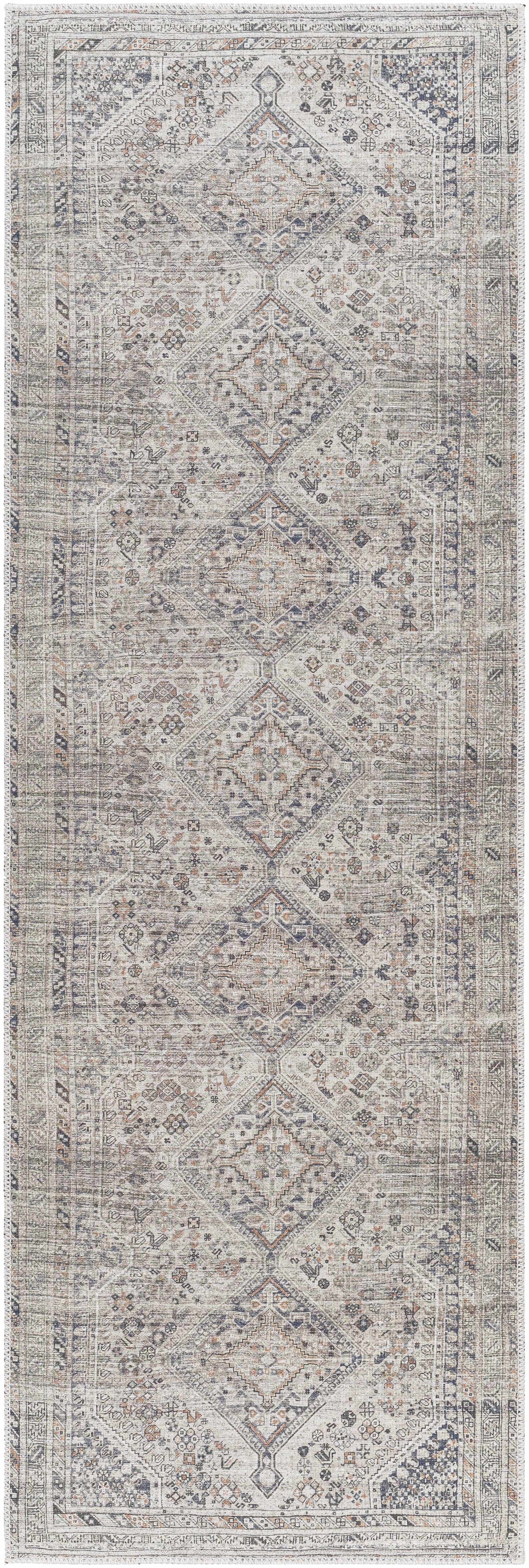 Barny Beige Flat Pile Washable Rug