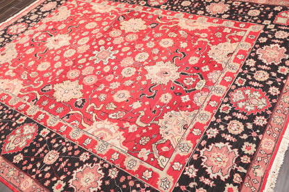 7'10" x 10' Hand Knotted Reversible Heriz Wool Area Rug Red