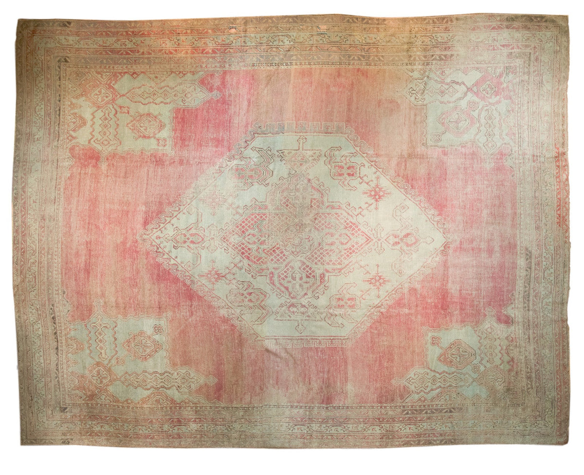 14x17 Vintage Oushak Carpet