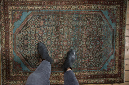 3.5x5 Vintage Distressed Malayer Rug