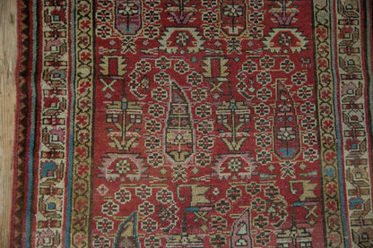 3x14.5 Vintage Distressed Fragment Malayer Rug Runner