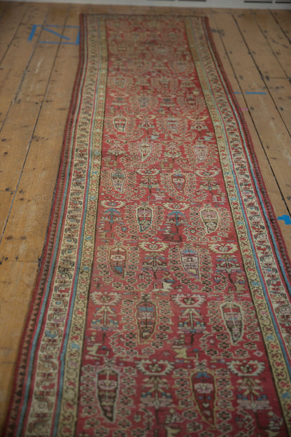 3x14.5 Vintage Distressed Fragment Malayer Rug Runner
