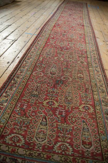 3x14.5 Vintage Distressed Fragment Malayer Rug Runner