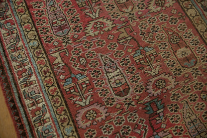 3x14.5 Vintage Distressed Fragment Malayer Rug Runner