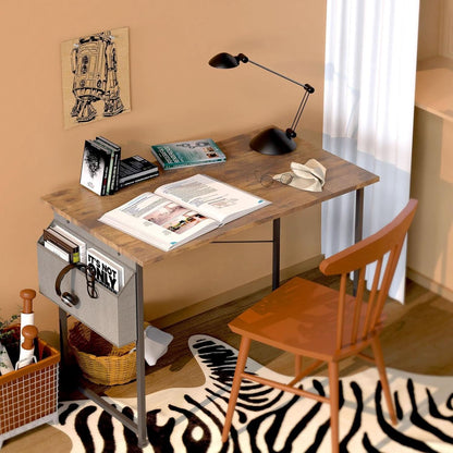 40 Inch Small Space Writing Desk With Headphone Hooks