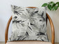 Linen Leaf Pillow Cover - Gray
