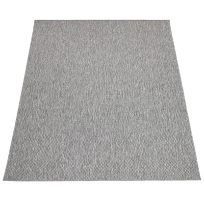 Solid Outdoor Rug for Patio or Balcony weatherproof in Mottled Grey