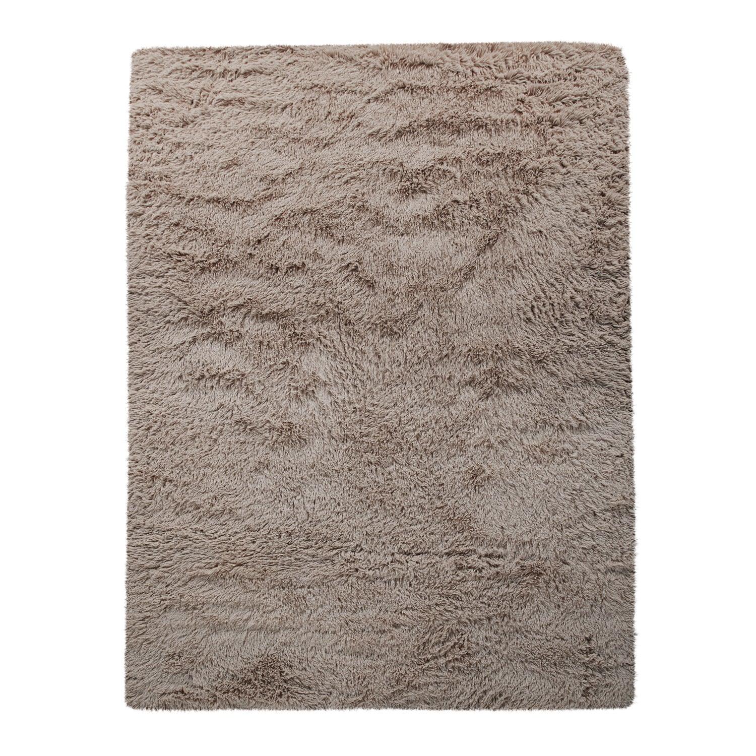 Solid Shag Rug Silky Soft & Fluffy In Light-Brown – Roy's Home