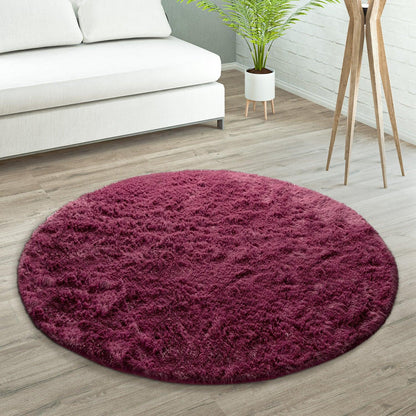 Solid Shag Rug Silky Soft & Fluffy In Purple