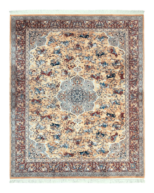 Karastan Rug 10x14 - Persian Hunting  #723 - Wool Pile, Vintage