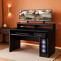 Stylish Office Desk with Drawers and Keyboard Tray