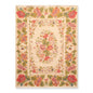 5'6" x 7'6" Hand Knotted Wool Reversible Floral Area Rug Beige