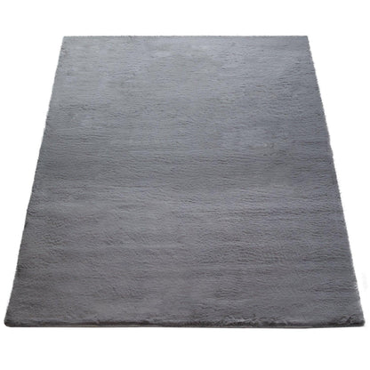 Super Soft Area Rug Fluffy High Pile Cosy Luxurious Touch in Solid Anthracite