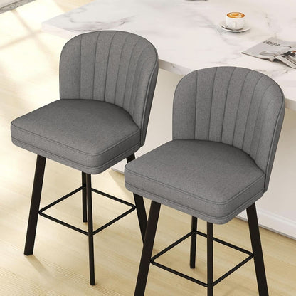 26 Counter Height Bar Stools Set Of 3 Gray Faux Leather